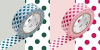 Washi Tape 2er Set dot green/red 15mm Washi Tape 2er Set dot green/red 15mm