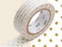 Washi Tape pin dots gold 15mm Washi Tape pin dots gold 15mm