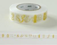 mt Masking Tape number / symbol gold 15mm