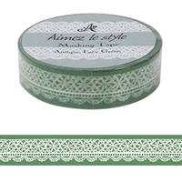 Washi Tape Antique Lace Green 15mm