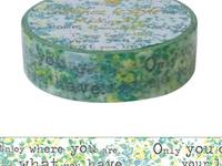 Washi Tape Typing Letters Blue 15mm