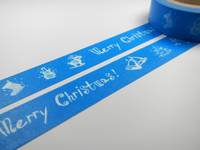 Masking Tape Blue Merry Christmas 15mm