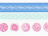 Washi Tape Button blue 3er Set 10+15+20mm