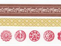 Washi Tape Button brown 3er Set 10+15+20mm