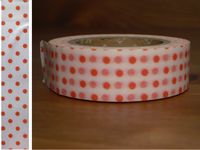 Washi Tape dot orange 15mm