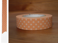 Washi Tape dots salmon 15mm