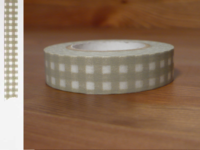 Washi Tape gingham gray 13mm