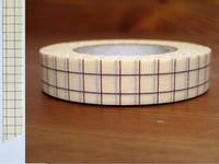 Washi Tape grid nut brown 12mm