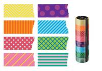 Washi Tape Colorful Pattern Mix 8er Set 15mm