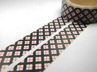 Washi Tape black red grids 15mm