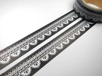 Washi Tape lace black 15mm
