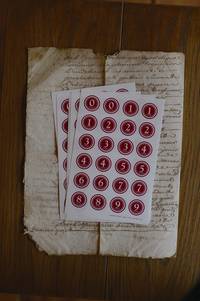 Number seal (18mm) Red. 24 pcs Number seal (18mm) Red. 24 pcs