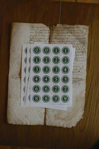 Number seal (18mm) Green. 24 pcs Number seal (18mm) Green. 24 pcs