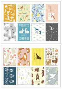 Stamp Sticker Animal pattern Stamp Sticker Animal pattern