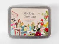 Stick & sewing Paper sticker Vintage
