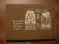 Notizbuch Wood block print Talking braun Notizbuch Wood block print Talking braun