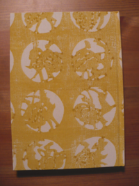 Notizbuch Wood block print Dancing senf Notizbuch Wood block print Dancing senf