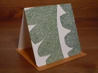 Letterpress folio card S. fir tree