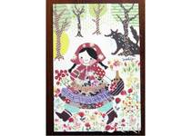 Postkarte Rotkäppchen & der Wolf Postkarte Rotkäppchen & der Wolf