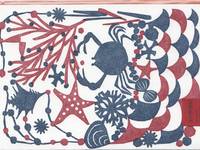 Letterpress folio card M. sandy beach Letterpress folio card M. sandy beach