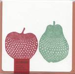 Letterpress folio card S. apple and pear Letterpress folio card S. apple and pear