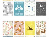 Stamp Sticker Animal pattern Stamp Sticker Animal pattern
