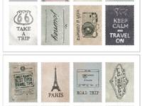 Stamp Sticker Travel Stamp Sticker Travel