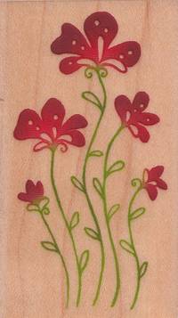 Stempel Blumen rot Stempel Blumen rot