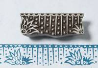 Blockwallah Stempel - Lotus Border Blockwallah Stempel - Lotus Border