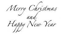 Stempel Merry Christmas and Happy New Year