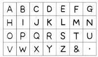 Mini Stempel Set Alphabet groß
