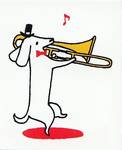 Stempel Musik Hund