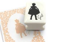 Silhouette Stamp Girl