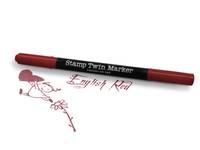 Stamp Twin Marker English Red