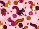 Wachstuch Eichhörnchen pink Wachstuch Eichhörnchen pink