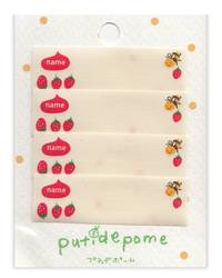 Puti de Pome - Namensschild Bienchen & Erdbeeren Puti de Pome - Namensschild Bienchen & Erdbeeren
