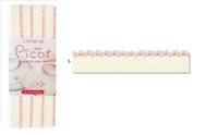 Schrägband Picot creme rosa (Strick) 11mm Schrägband Picot creme rosa (Strick) 11mm