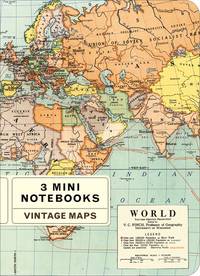 Mini Notebook Vintage World Maps 3er Set Mini Notebook Vintage World Maps 3er Set