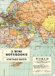 Mini Notebook Vintage World Maps 3er Set