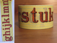 Paper Tape Alphabet gelb 30mm Paper Tape Alphabet gelb 30mm