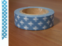 Washi Tape cross blue 15mm Washi Tape cross blue 15mm