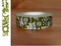Washi Tape forest of squirrel green 15mm Washi Tape forest of squirrel green 15mm