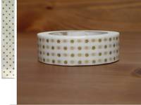 Washi Tape pin dots gold 15mm Washi Tape pin dots gold 15mm