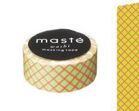 Washi Tape plaid neon light green 15mm Washi Tape plaid neon light green 15mm