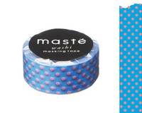 Washi Tape polka dots neon blue 15mm Washi Tape polka dots neon blue 15mm