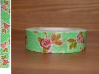 Washi Tape Rose green 15mm Washi Tape Rose green 15mm