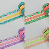 Washi Tape Rose orange 3er Set 15mm Washi Tape Rose orange 3er Set 15mm