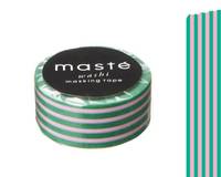 Washi Tape stripes green 15mm Washi Tape stripes green 15mm