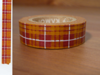 Washi Tape tartan checked orange 15mm Washi Tape tartan checked orange 15mm