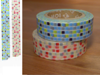 Washi Tape tile red&blue 2er Set 15mm Washi Tape tile red&blue 2er Set 15mm